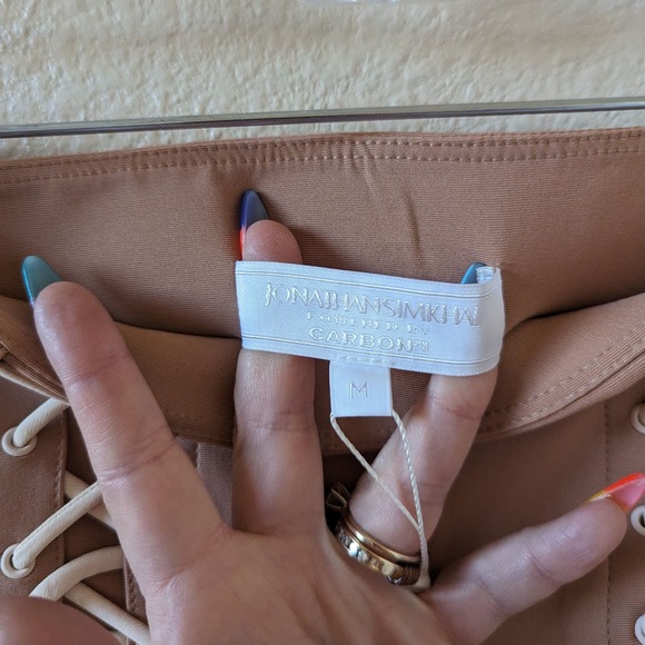 Carbon38 X Jonathan Simkhai Lace Up Corset Leggings Toasted Nut M Medium - Picture 4 of 7